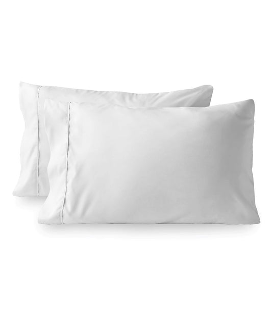 Cotton 400TC Percale Pillowcases Set of 2 White