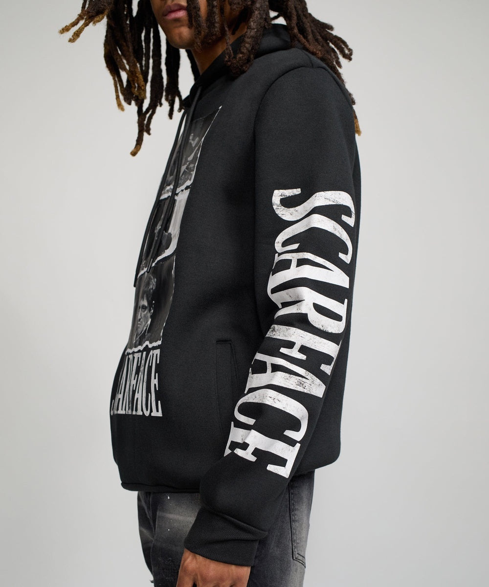  Reason Clothing Scarface Classic Hoodie - Black - BLACK - Bonton