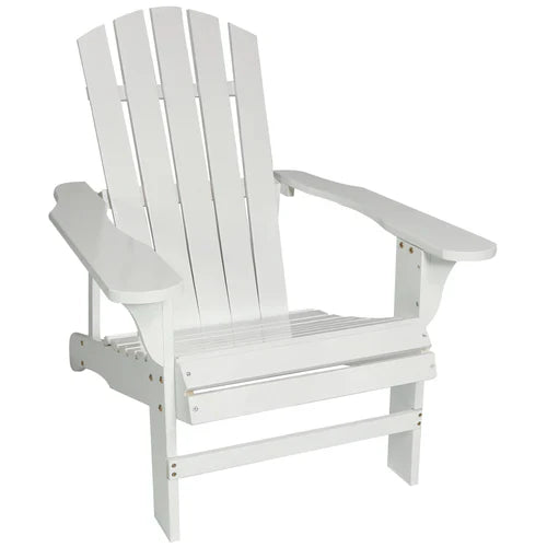  Sunnydaze Decor Coastal Bliss Painted Natural Fir Wood Lounge Adirondack Chair - Gray - Bonton