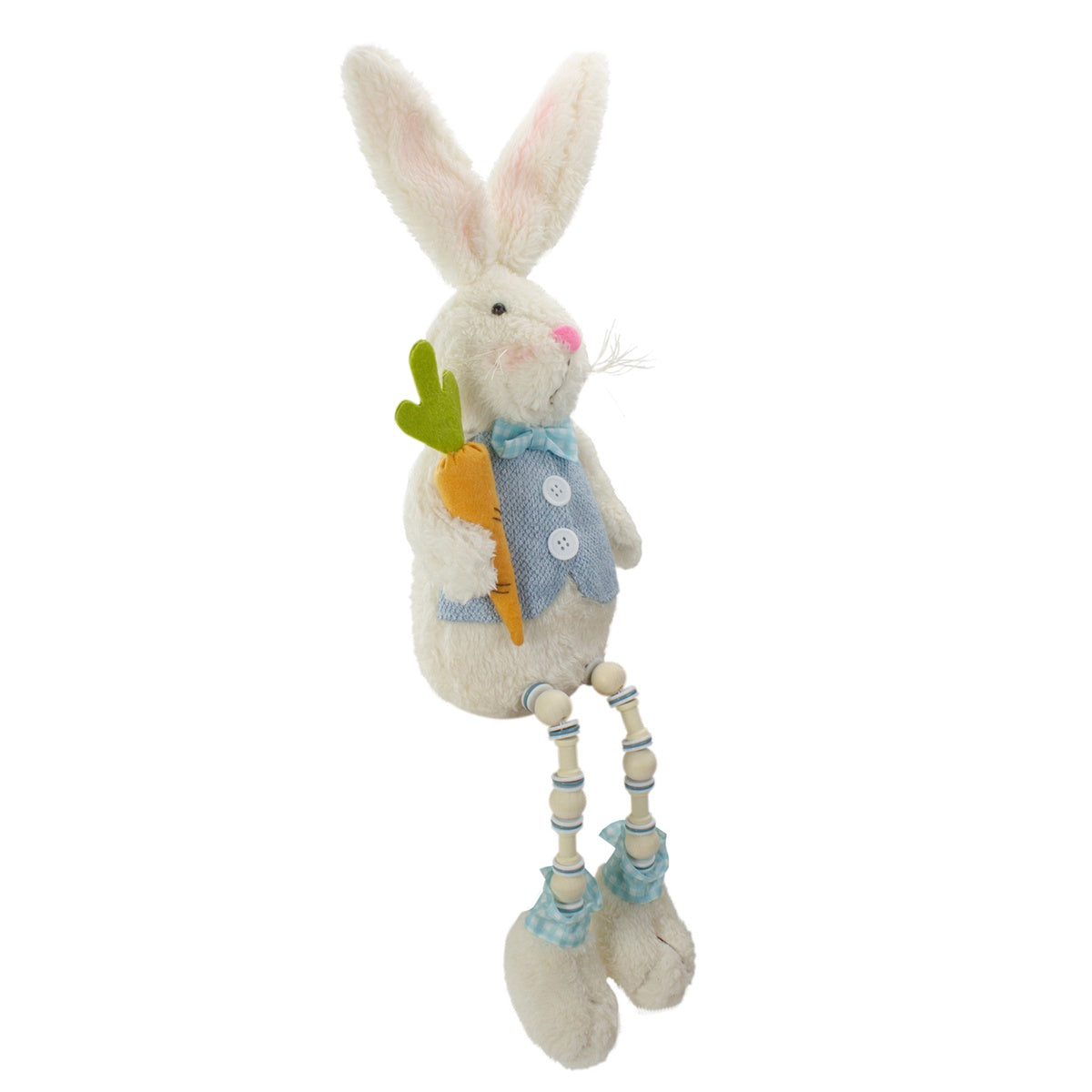  Northlight Easter Bunny Boy Rabbit With Carrot and Dangling Bead Legs Spring Figure - 22