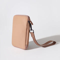 Tan Set: Everyday Tote + Oversized Wristlet Pouch + Essential Pouch + Makeup Pouch Set + Passport Wallet + Phone Bag