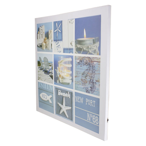 LED Lighted Summer Fun Beach Life Canvas Wall Art 19.75"