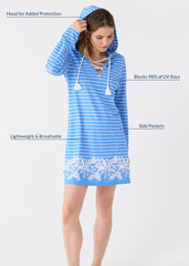 Palm Beach Lace Up Hooded Cover Up