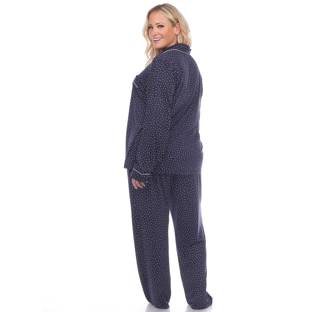  White Mark Plus Size Long Sleeve Pajama Set - 1X - Bonton