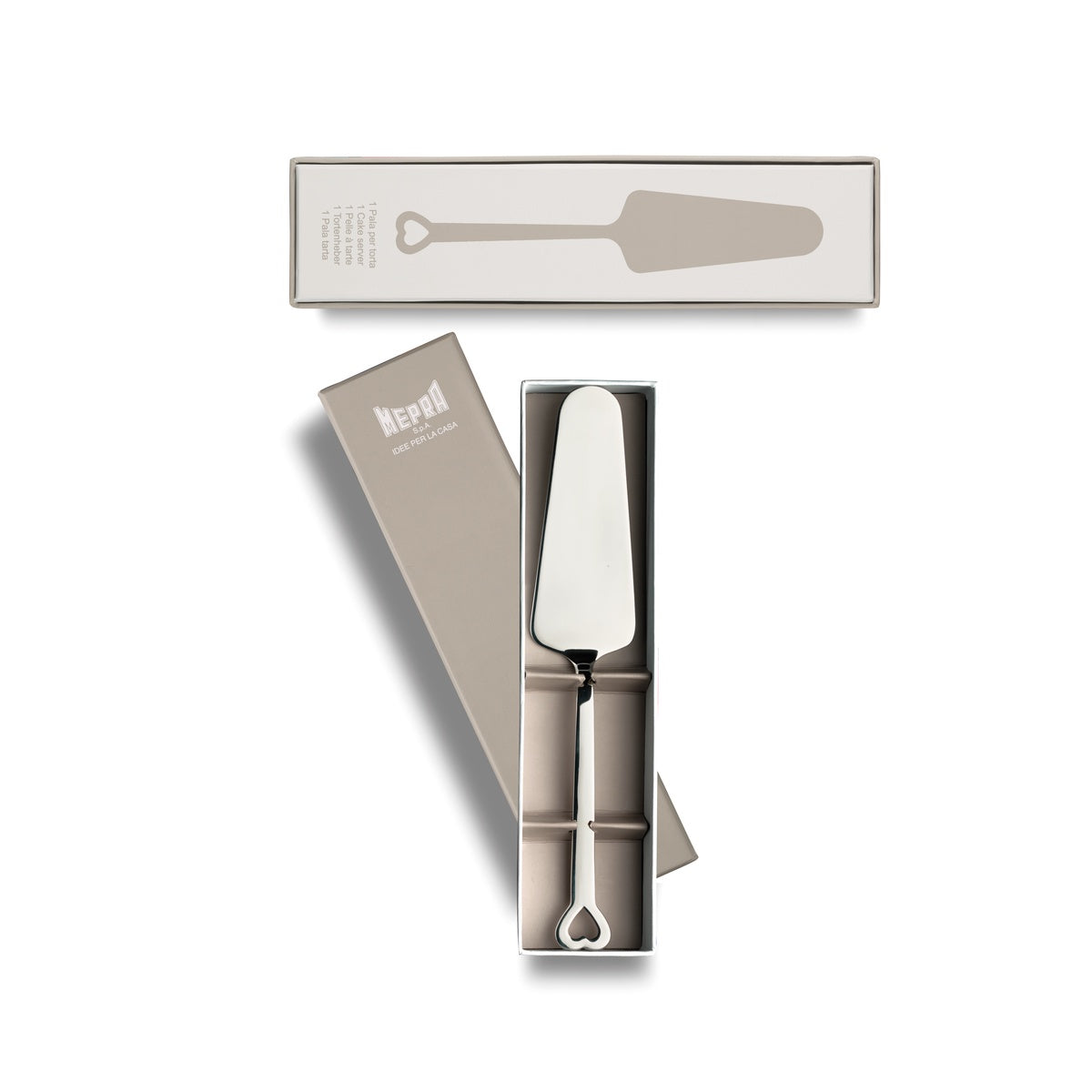  Mepra Evento Cake Server - Silver - Bonton