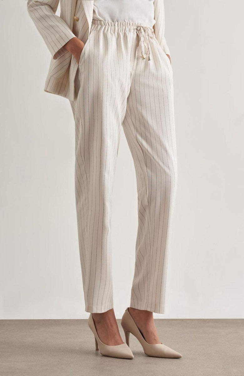  Mizalle Mizalle Women's Wide-Leg Pants - Ecru - Bonton
