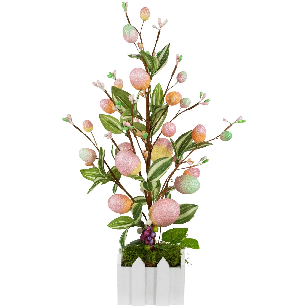  Northlight Artificial Potted Twig Tree With Easter Eggs - 18