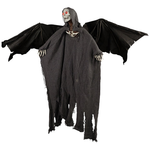 50" LED Lighted and Animated Winged Grim Reaper Halloween Decoration