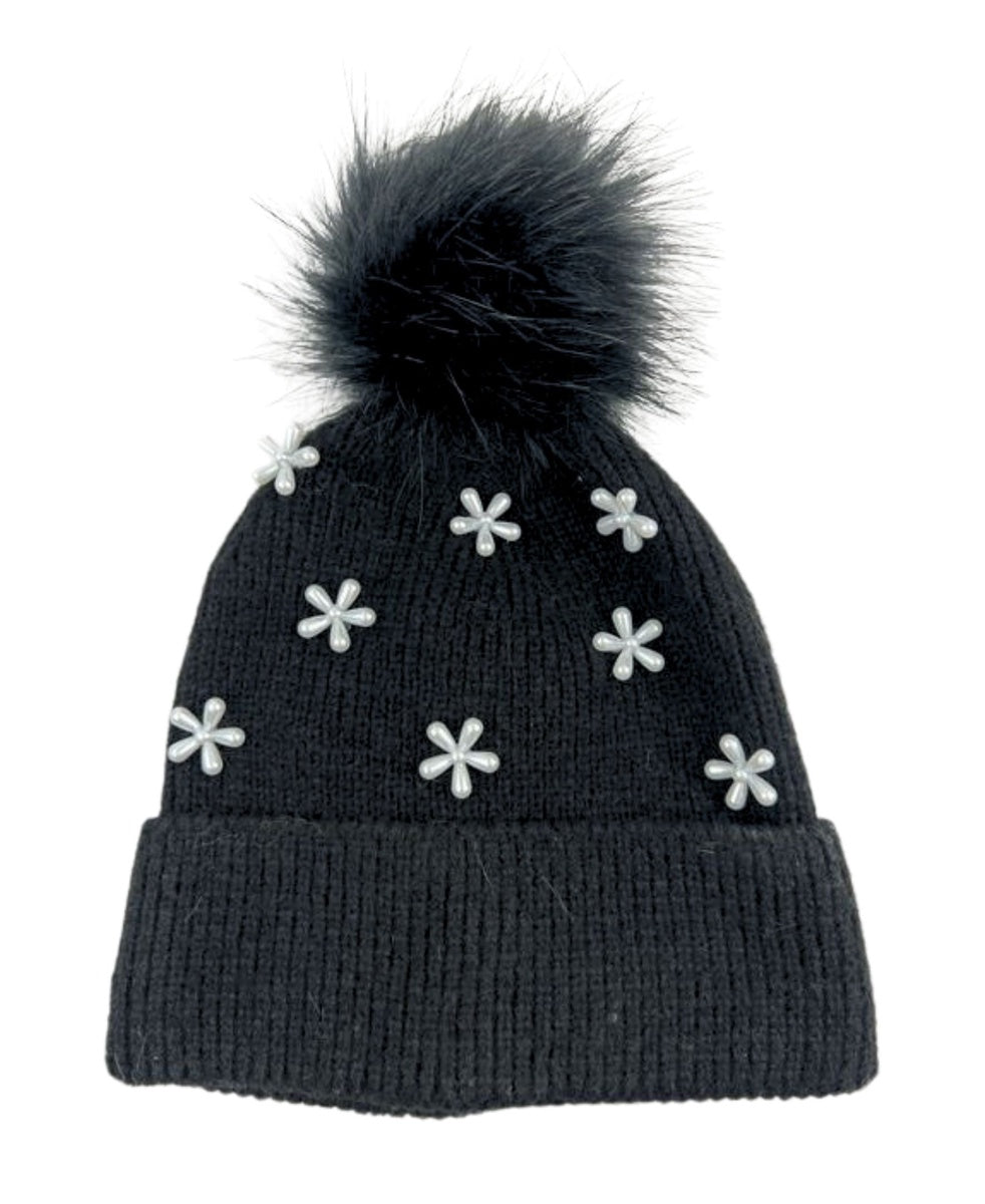  Marcus Adler Pearl Floral Beanie - Ivory - Bonton