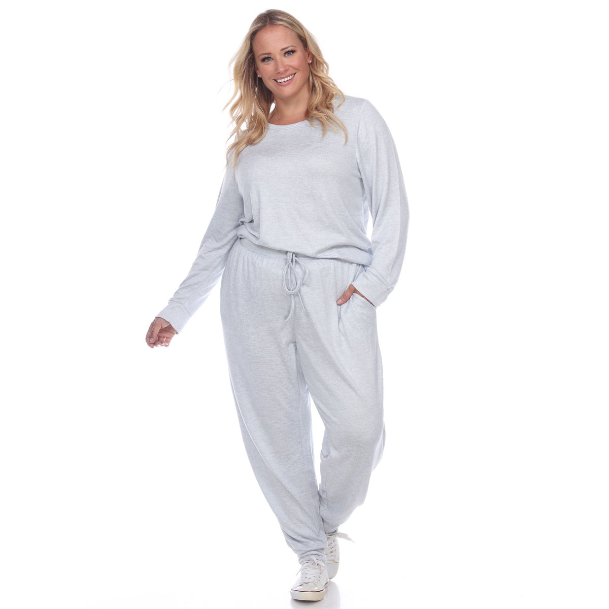  White Mark Plus Size 2 Piece Lounge Set - 1X - Bonton