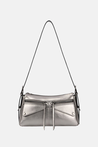 Oryany - Moto Shoulder Medium Should Bag Handbags - Pewter / One Size