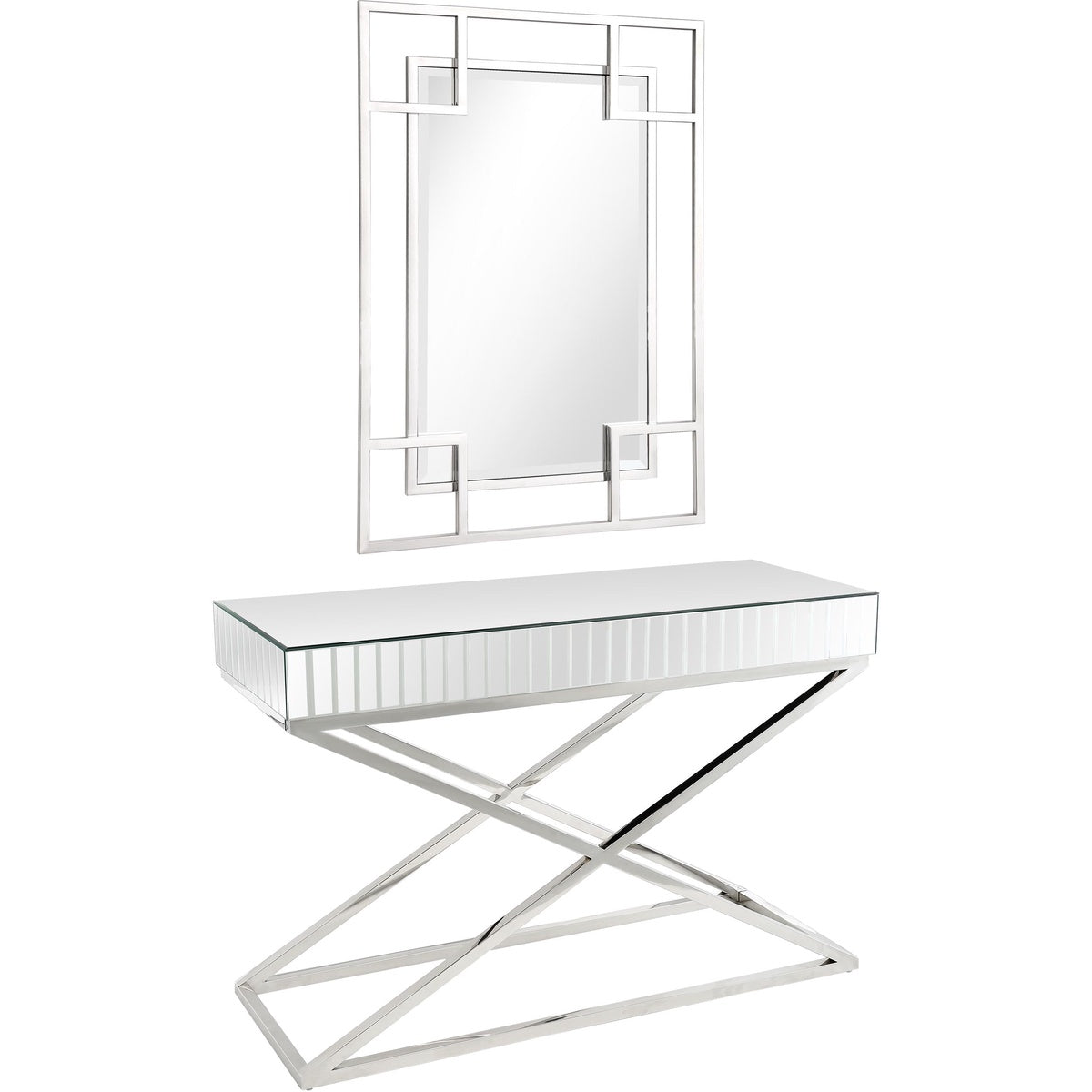  Kinney Wall Mirror and Console Table - Mirror - Bonton