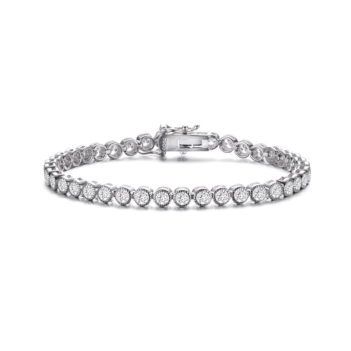  Rachel Glauber Rhodium Plated Cubic Zirconia Bracelet - Default Title - Bonton