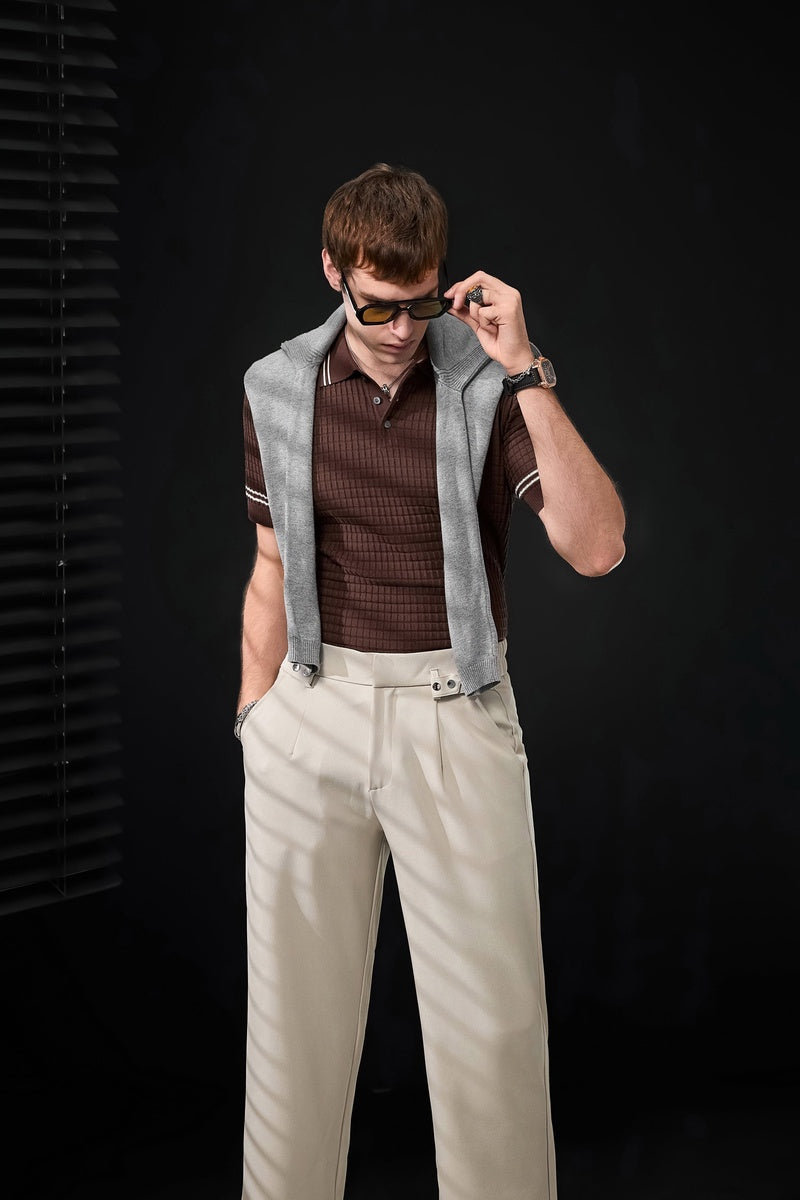  Barocco Refined Motion Polo COFFEE - COFFEE - Bonton