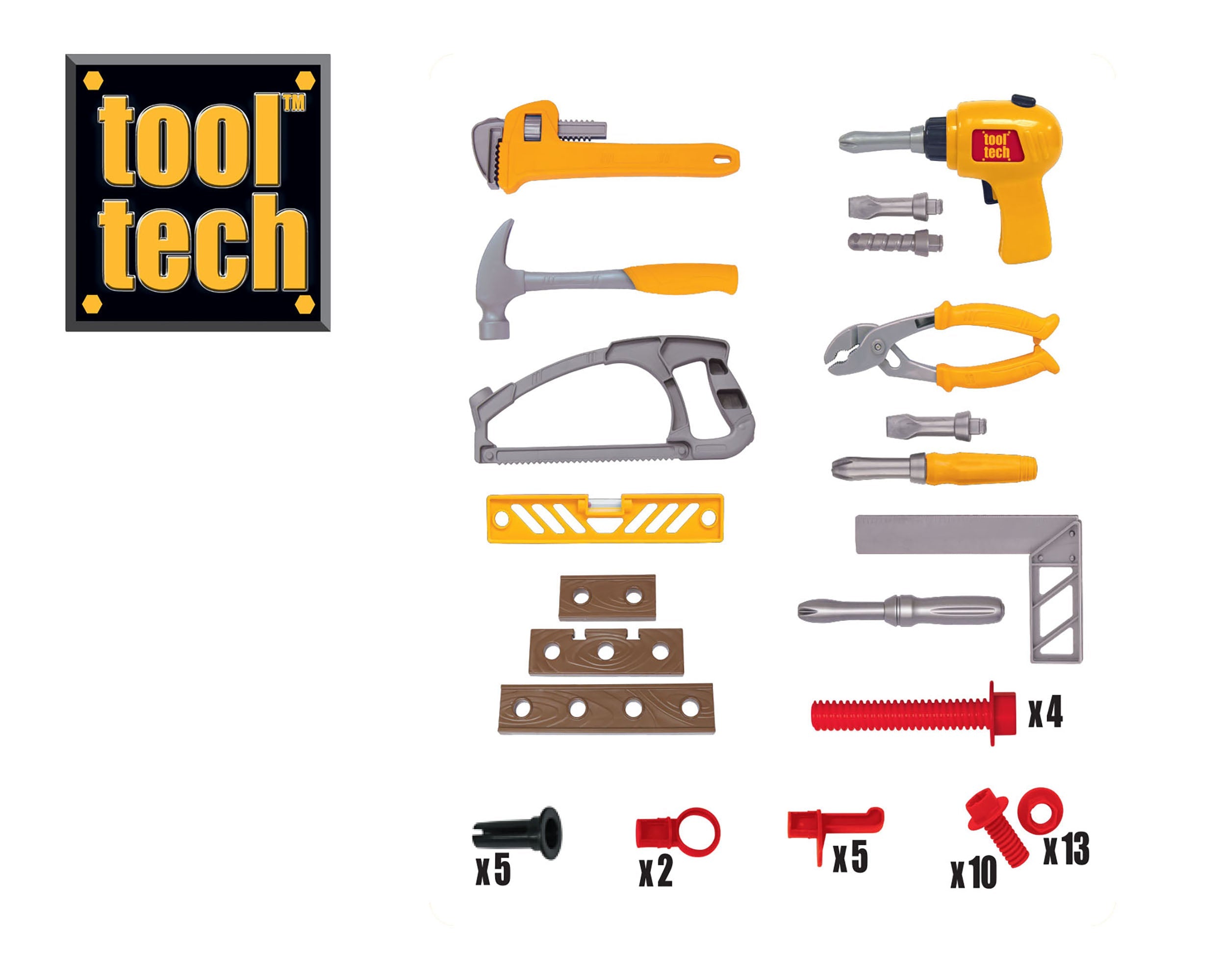 Tool Tech Take-Along Kids Work Bench Playset w/ Tools