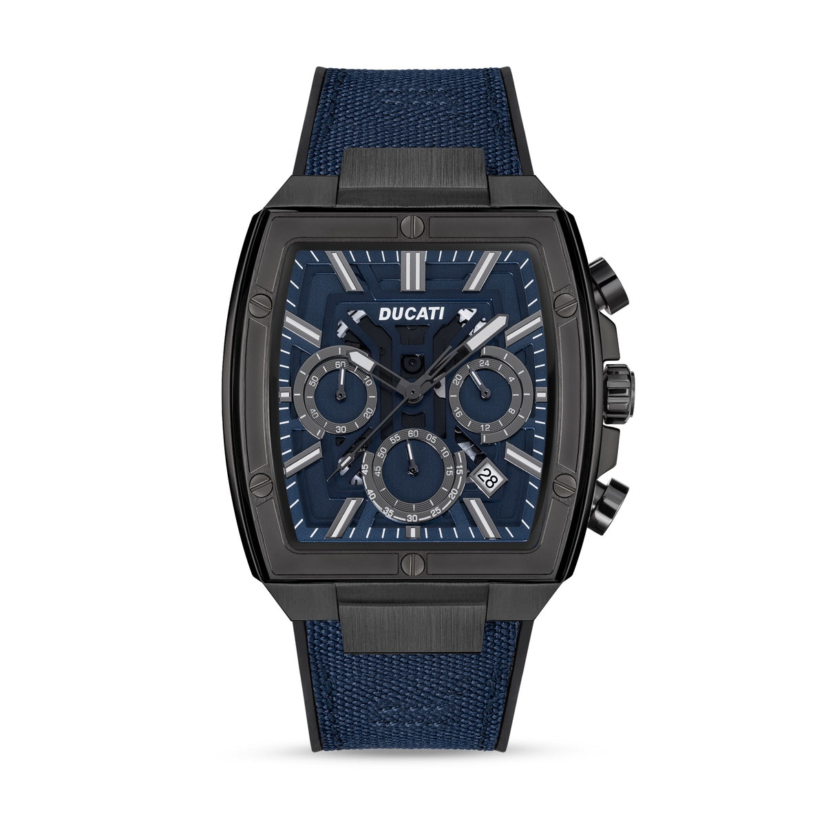  Ducati Corse Ducati Chrono Watch Blue Silicon &Nylon Strap - Default Title - Bonton