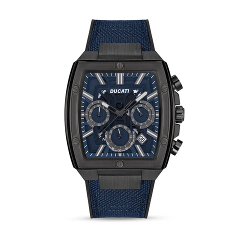 Ducati Chrono Watch Blue Silicon &Nylon Strap