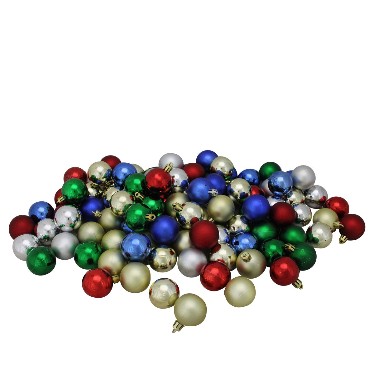  Northlight Shatterproof 4-Finish Christmas Ball Ornaments - 1.5