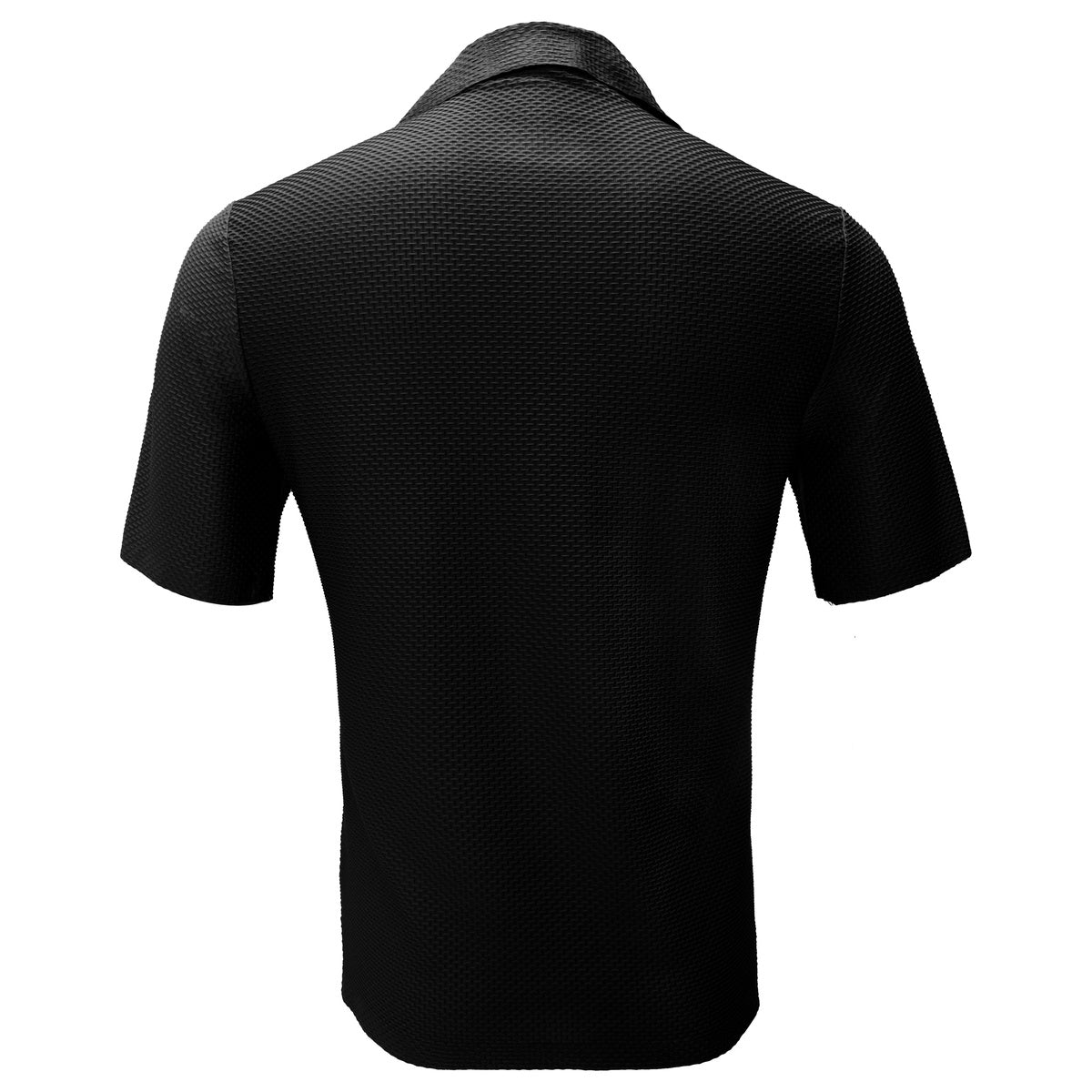  Barocco Athens Nights Short-Sleeve Button-Up Shirt BLACK - BLACK - Bonton