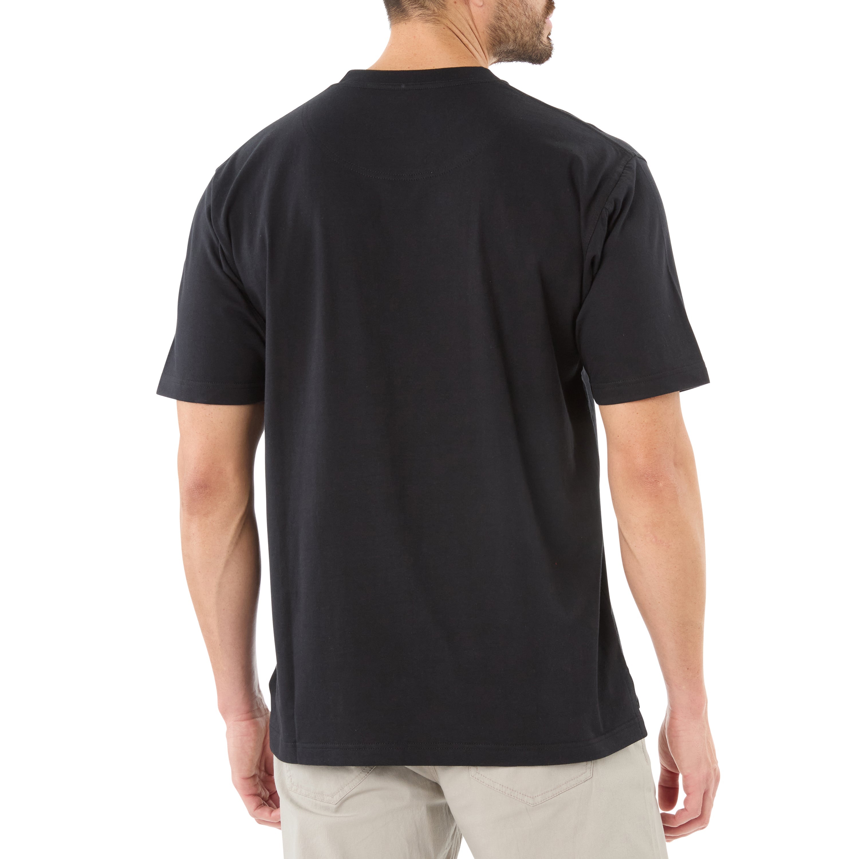  Smith's Workwear Cotton Crew Neck Tee with Extended Tail - White - Bonton