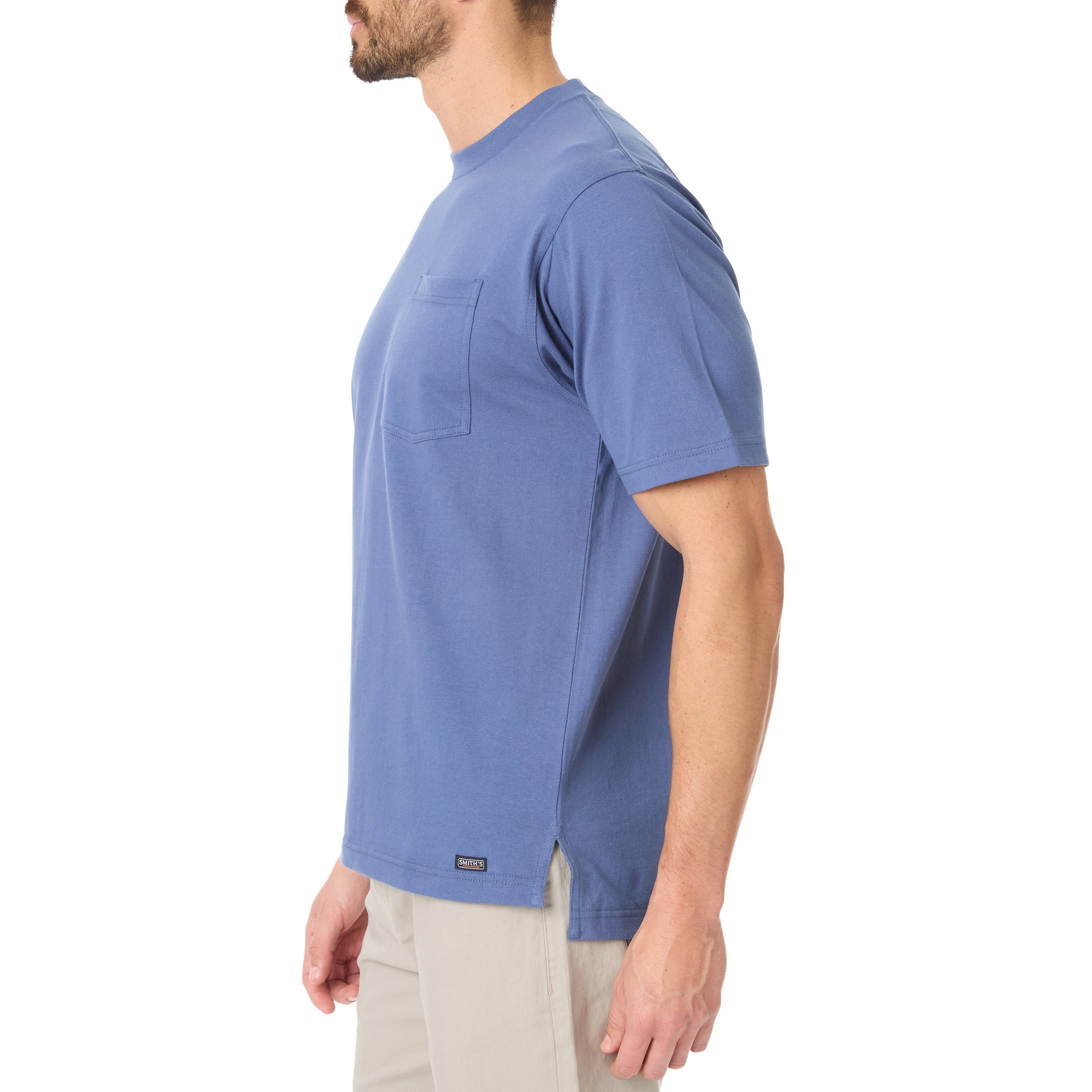  Smith's Workwear Cotton Crew Neck Tee with Extended Tail - Sage - Bonton