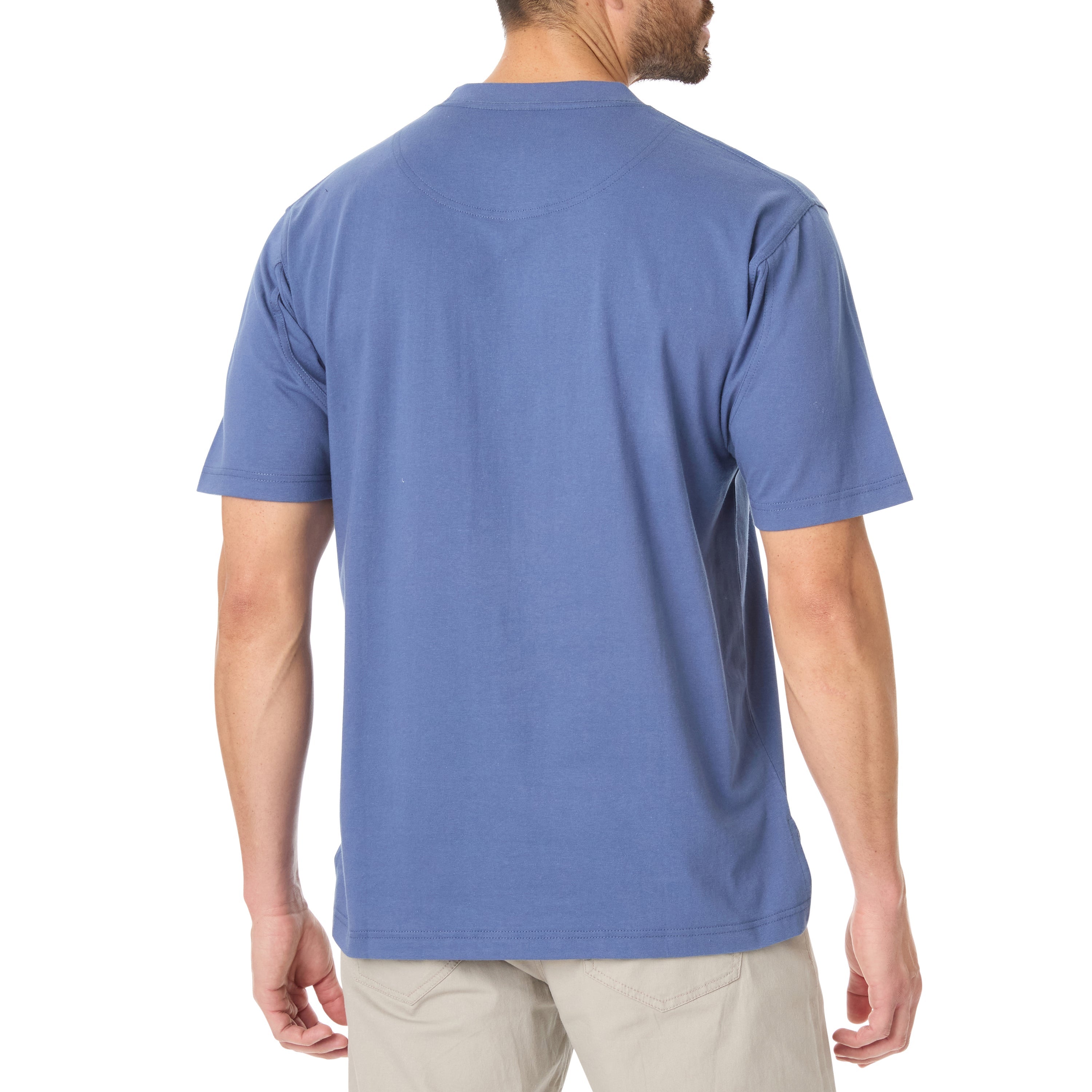  Smith's Workwear Cotton Crew Neck Tee with Extended Tail - True Red - Bonton