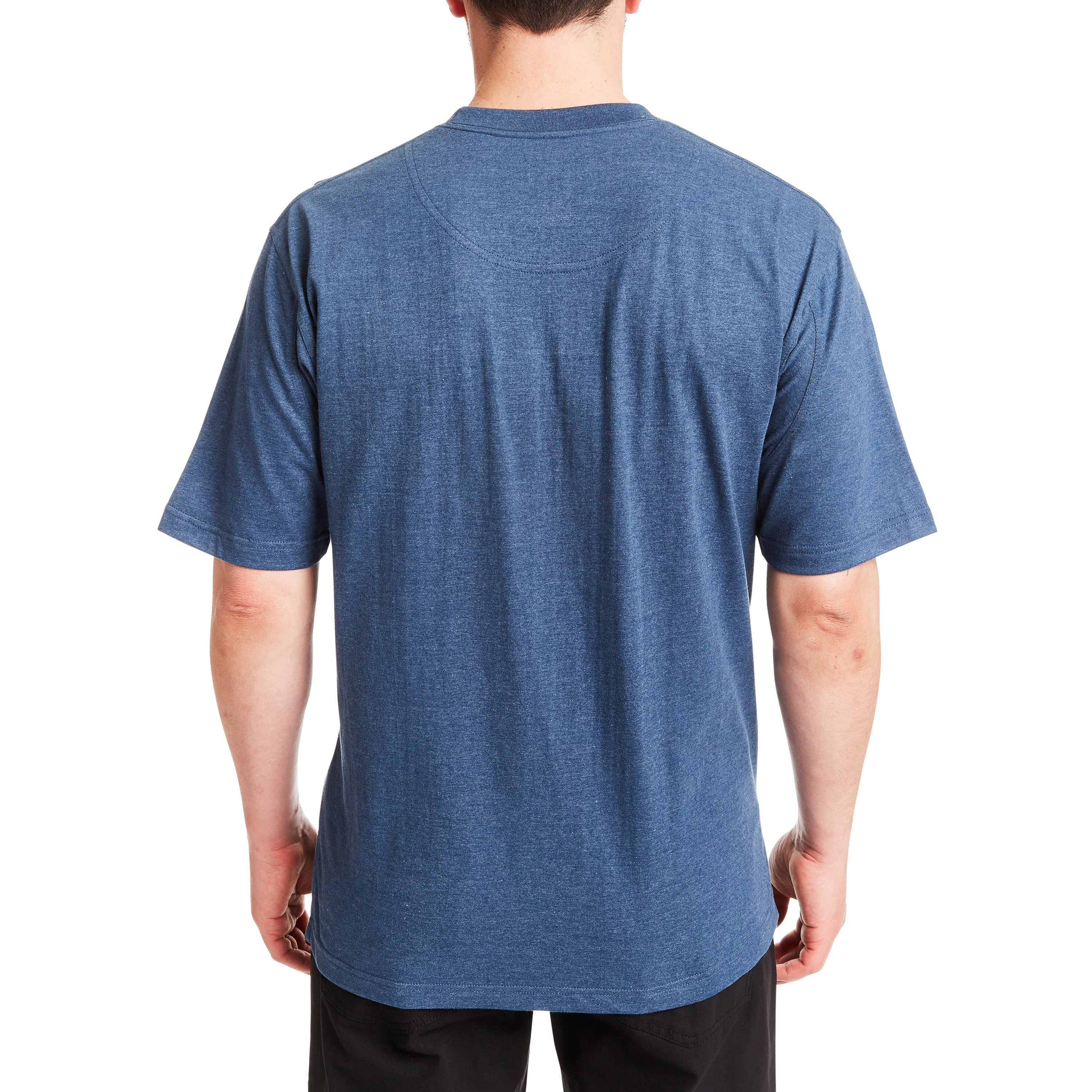  Smith's Workwear Cotton Crew Neck Tee with Extended Tail - Black - Bonton