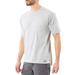 Cotton Crew Neck Tee with Extended Tail