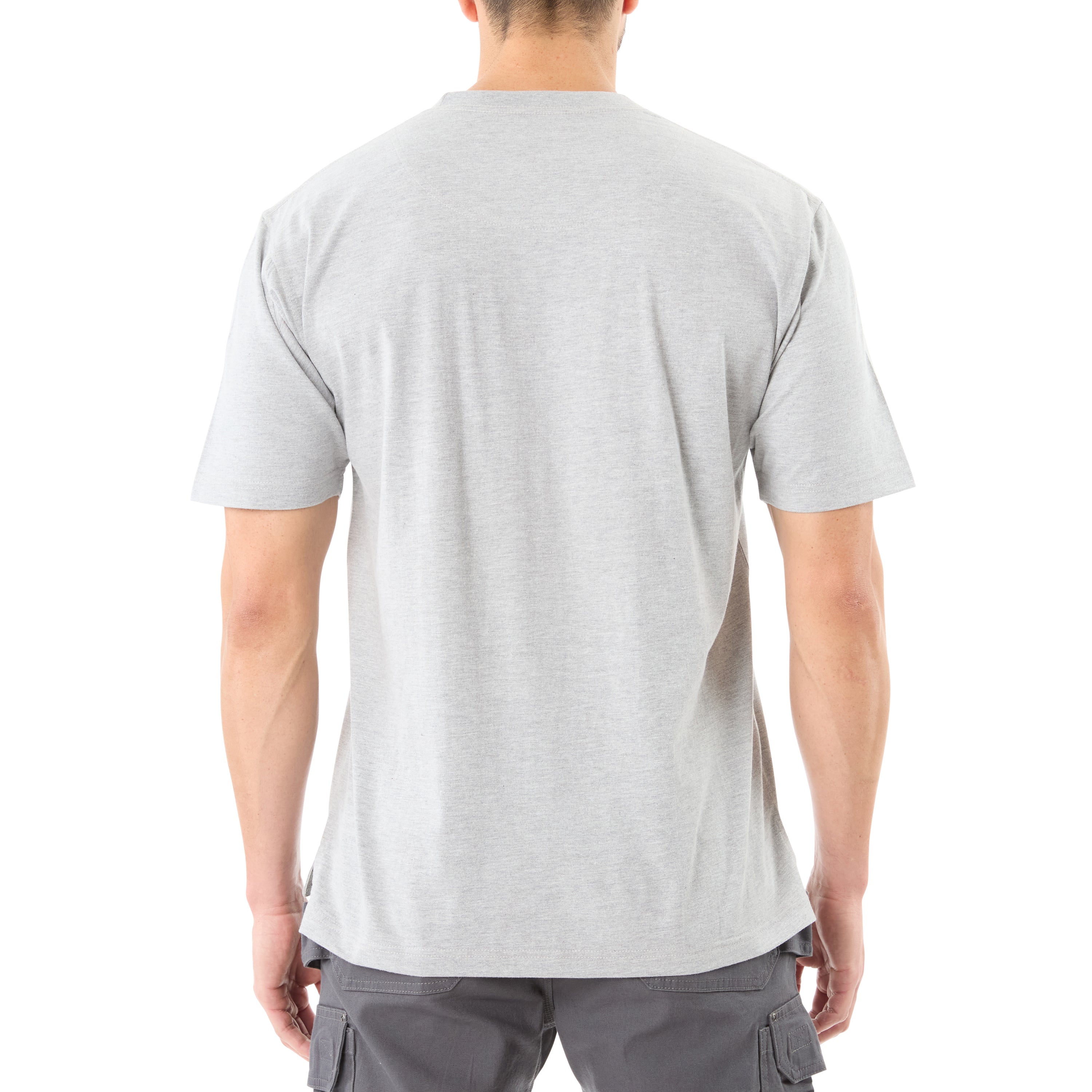  Smith's Workwear Cotton Crew Neck Tee with Extended Tail - White - Bonton