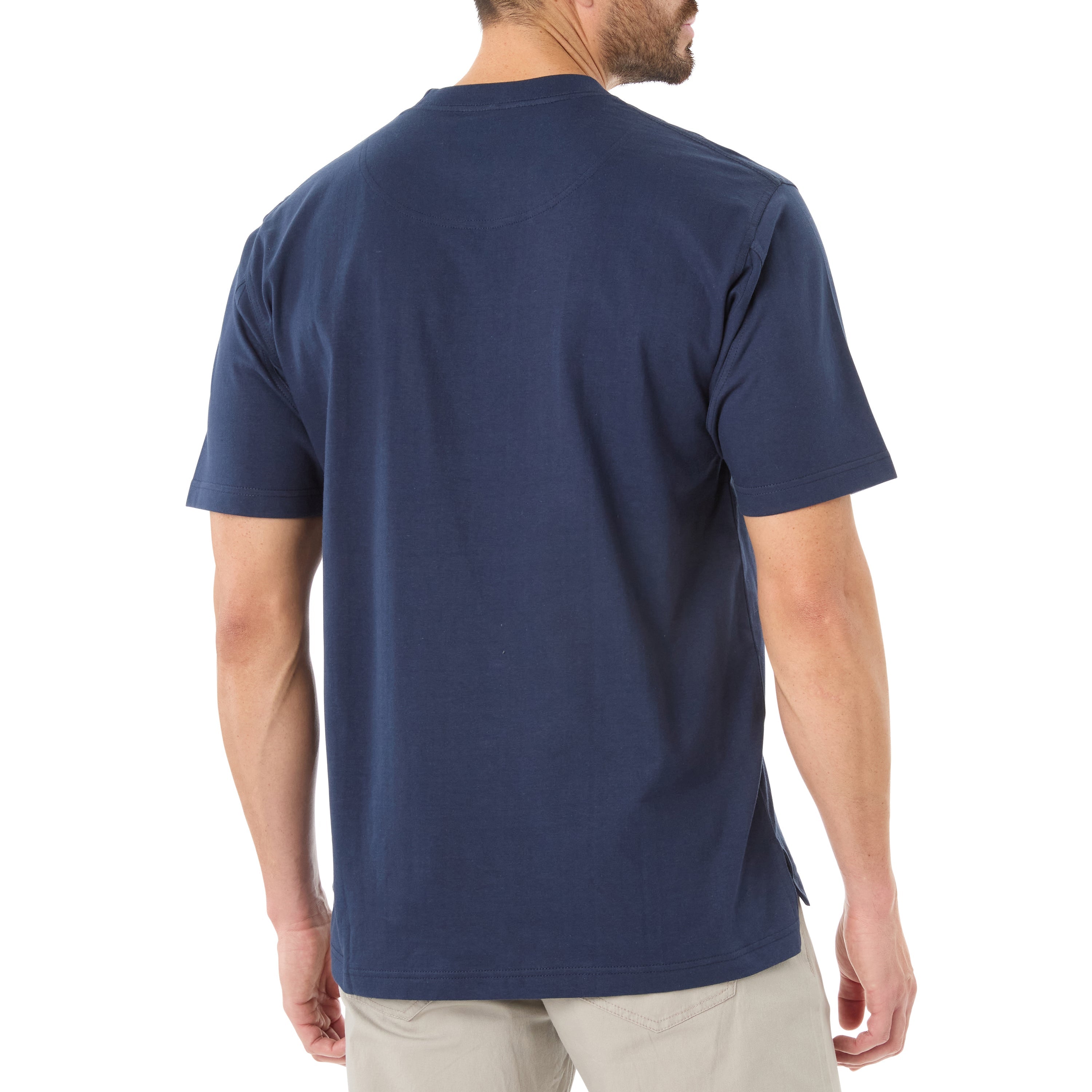  Smith's Workwear Cotton Crew Neck Tee with Extended Tail - White - Bonton