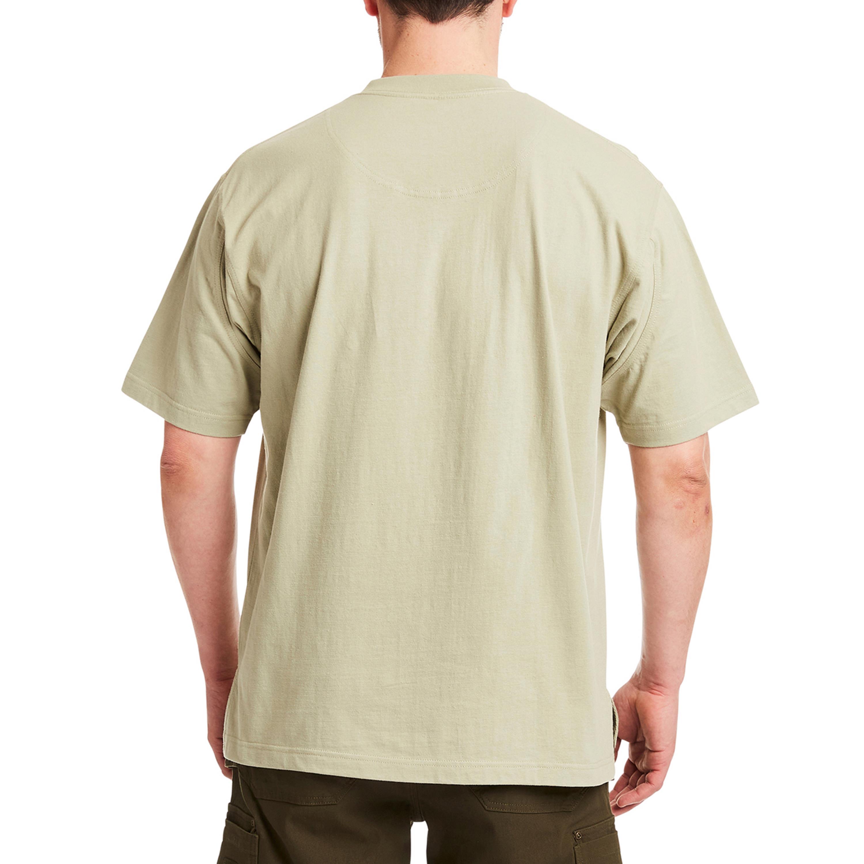  Smith's Workwear Cotton Crew Neck Tee with Extended Tail - Heather Grey - Bonton