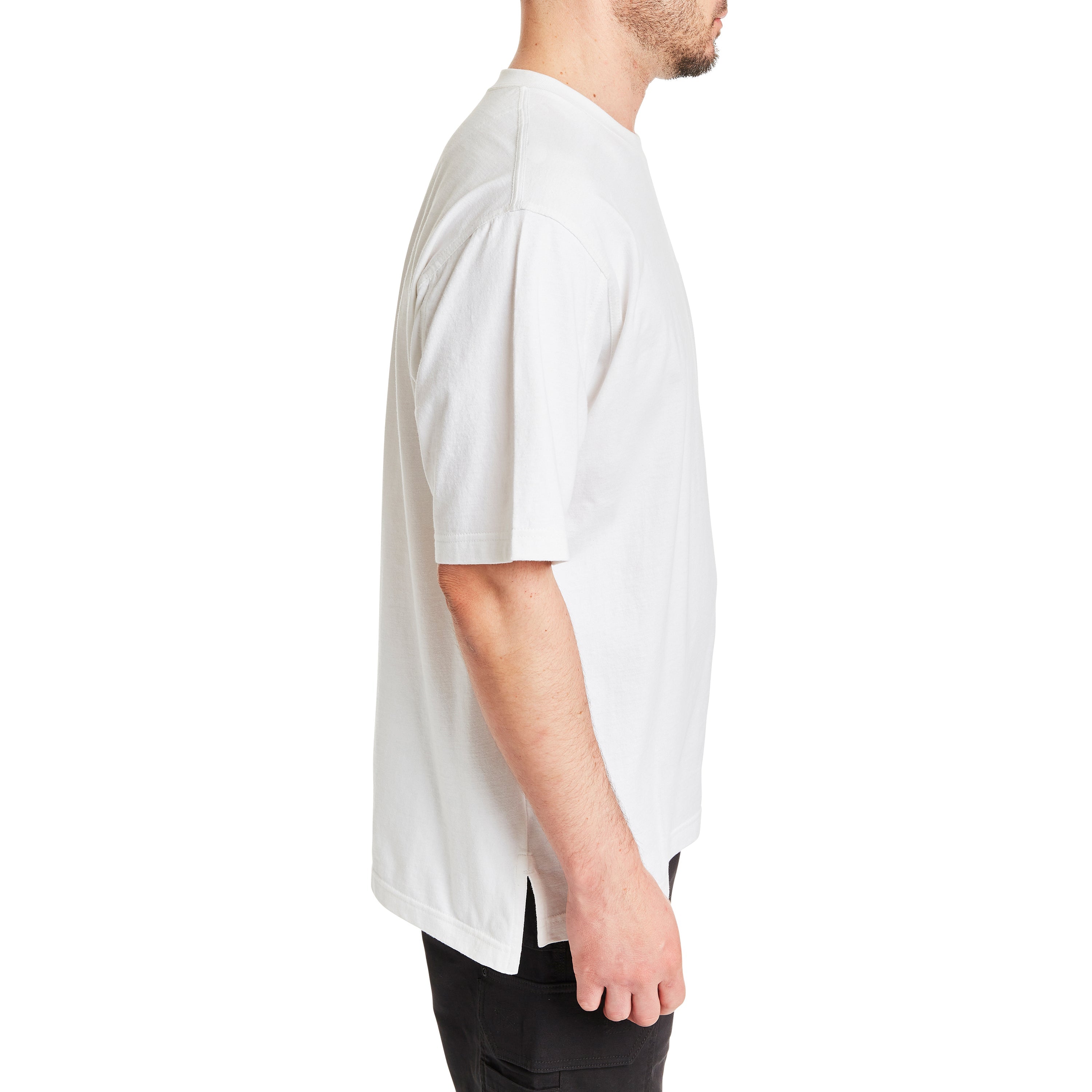  Smith's Workwear Cotton Crew Neck Tee with Extended Tail - Black - Bonton