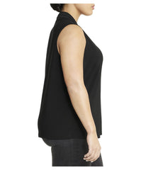 Plus Size Sleeveless Triple Pleat Top