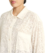 Oxford Floral Shirt in Plus Size