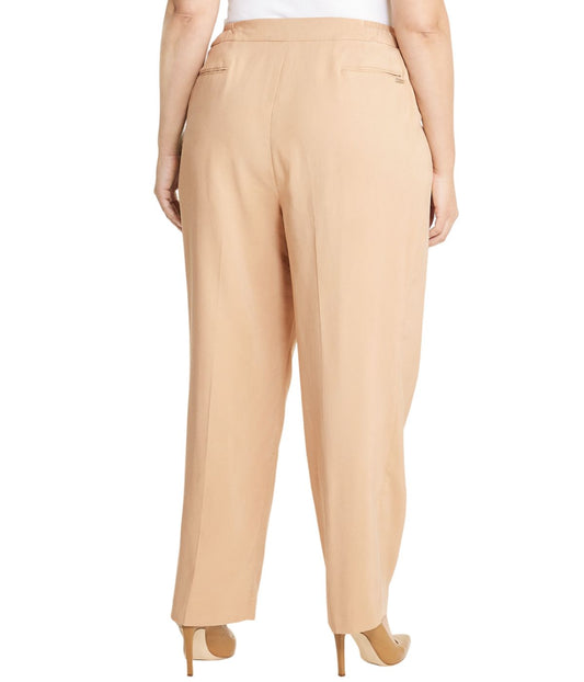 High Rise Fly Front Pleated Pants