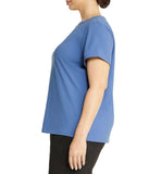 Plus Size Scallop Short Sleeve T-Shirt
