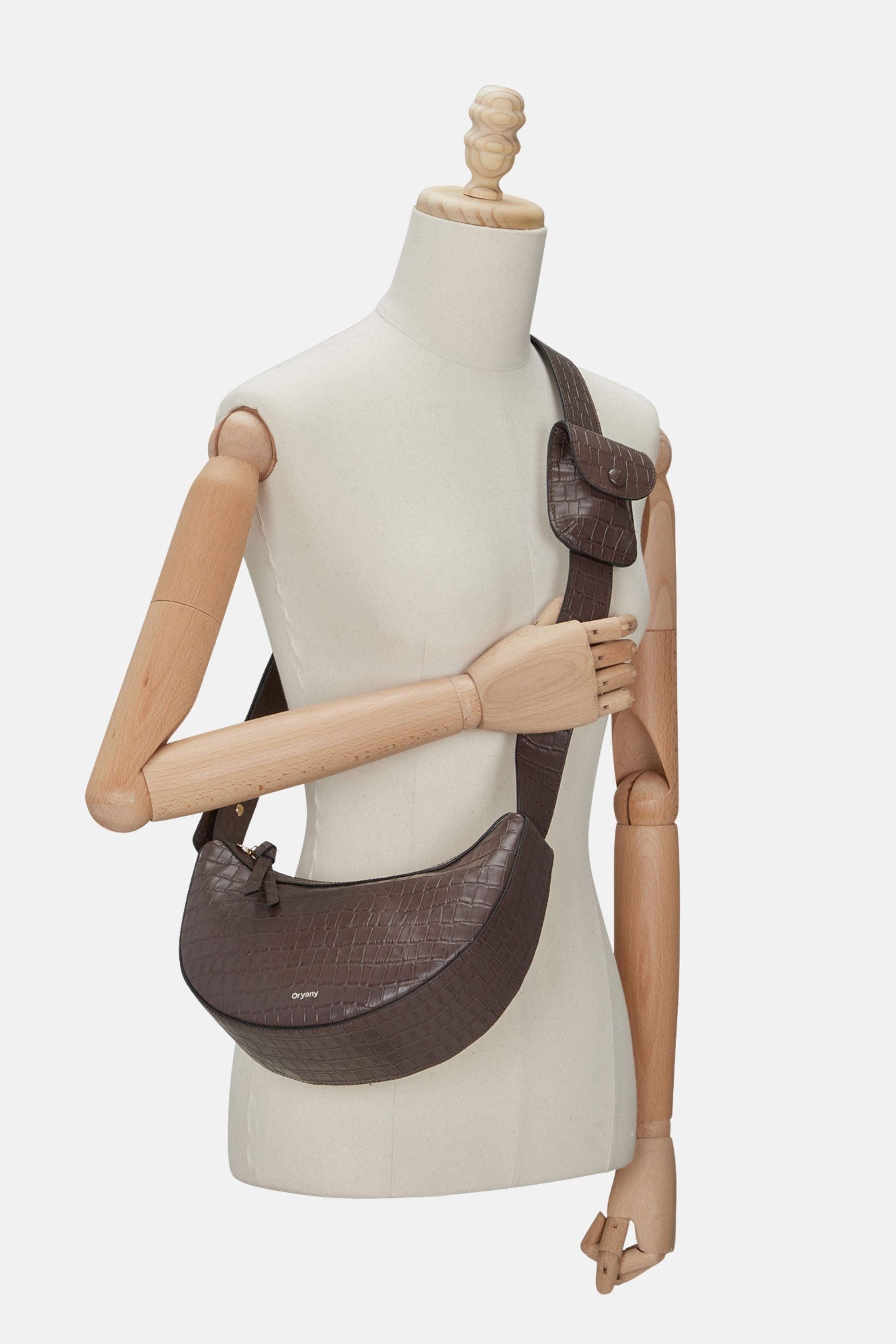  Oryany Oryany - Rookie Croco Crossbody Medium Handbags - Deep Brown / One Size - Default Title - Bonton