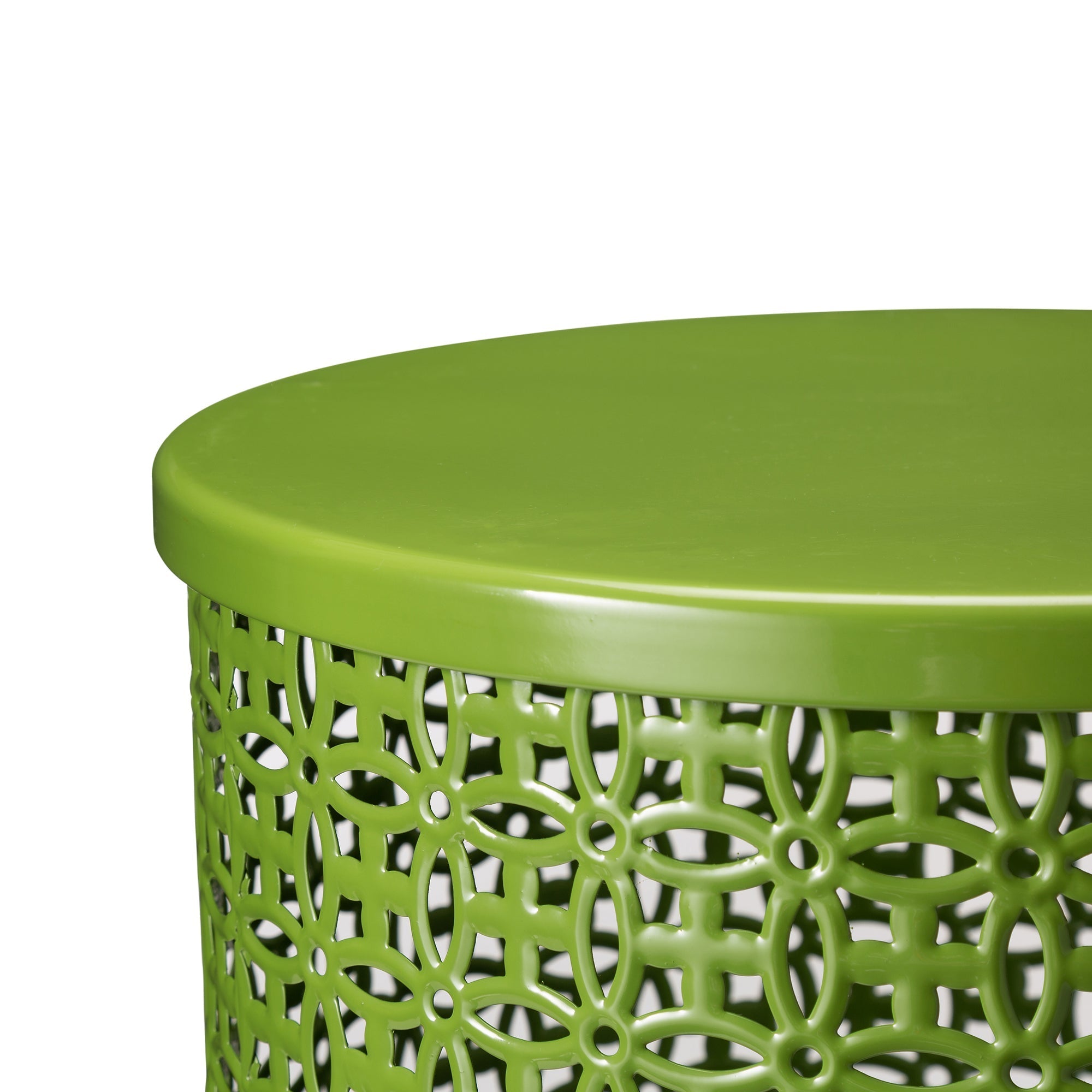  Glitzhome Set of 2 Multi-functional Metal Garden Stools - Green - Bonton