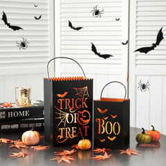 Set of 2 Halloween Metal Trick or Treat Bucket