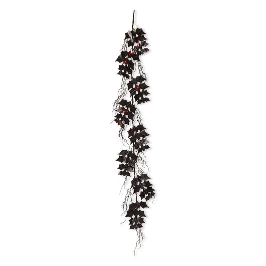 6"L Lighted Halloween Bat Garland