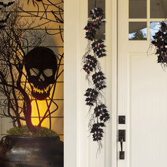 6"L Lighted Halloween Bat Garland