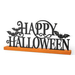 Halloween Wood & Metal "Happy Halloween" Table Decor