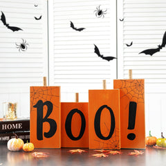 20"L Halloween Wooden Boo Standing Decor