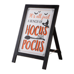 24"H Halloween Wooden Standing Easel Sign Decor or Hanging DÃ©cor (Two Function)