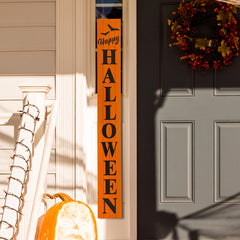 60"H Wooden Happy Halloween Porch Sign, KD