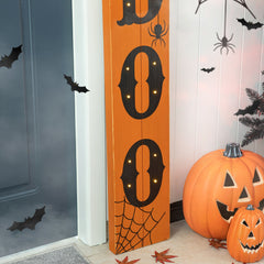 42"H Lighted Wooden BOO Porch Sign