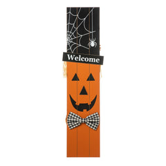 36"H Double Sided Wooden Scarecrow/Pumpkin Porch Decor Halloween and Fall