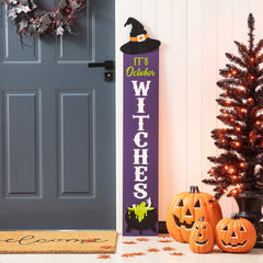 48"H Halloween Wood Witch Hat Porch Decor