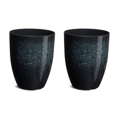 Set of 2 Eco-Friendly Faux Ceramic Tall Bowl Planters