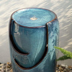 Oversized Ceramic Fountain with LED Light